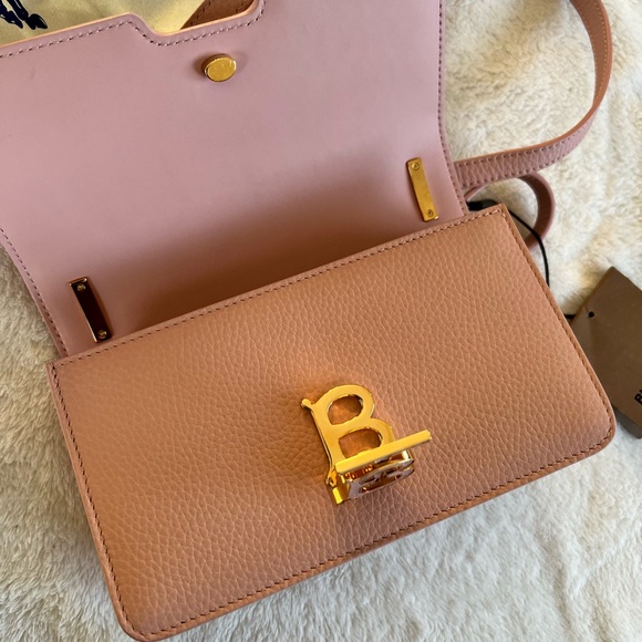 🖤SOLD🖤 NWT Burberry Mini TB Leather Shoulder Bag DUSKY PINK - Picture 9 of 12